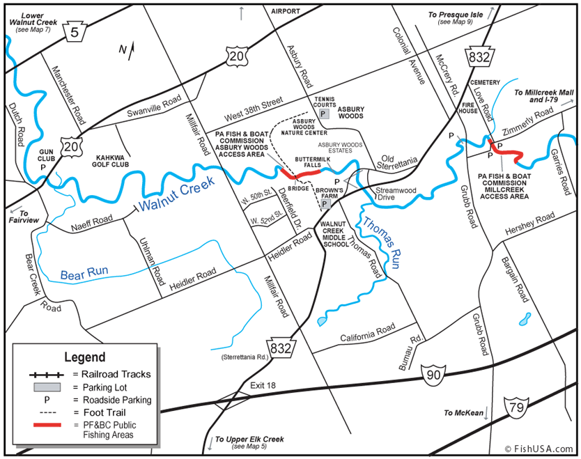 Upper Walnut Creek Map