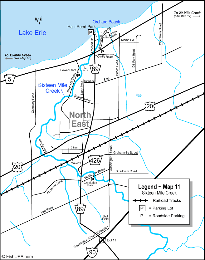 Sixteen Mile Creek Map