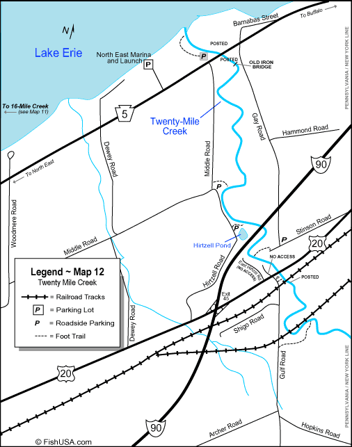 Twenty Mile Creek Map